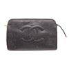 Image 7 : Chanel Black Caviar Leather Timeless CC Cosmetic Pouch