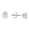 Image 2 : 0.96 ctw Diamond Stud Earrings - 14KT White Gold