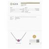 Image 9 : New 18kt White Gold 0.96 ctw GIA Pink Sapphire and Diamond Pendant Necklace