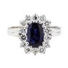 Image 2 : 2.55 ctw Sapphire and Diamond Ring - 14KT White Gold
