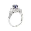 Image 4 : 2.09 ctw Sapphire and Diamond Ring - 18KT White Gold