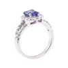 Image 4 : 1.89 ctw Blue Sapphire And Diamond Ring - 18KT White Gold