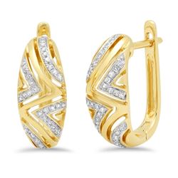 14k Gold 0.15CTW Diamond Earrings, (I1)