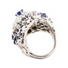 Image 3 : 5.07 ctw Blue Sapphire Ring - 14KT White Gold