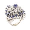 Image 4 : 5.07 ctw Blue Sapphire Ring - 14KT White Gold
