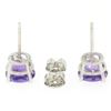Image 4 : 14k White Gold 2.30 ctw Round Amethyst  Simple 7mm Stud Earrings