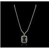 Image 1 : 14KT White Gold 47.59 ctw Blue Topaz and Diamond Necklace