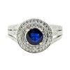 Image 2 : 2.50 ctw Round Brilliant Blue Sapphire And Diamond Ring - 18KT White Gold