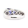Image 3 : 1.84 ctw Sapphire and Diamond Ring - 18KT White Gold