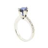 Image 4 : 1.73 ctw Blue Sapphire and Diamond Ring - 14KT White Gold