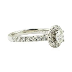 1.36 ctw Diamond Engagement Ring - 14KT White Gold