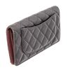 Image 1 : Chanel Black Quilted Lambskin Leather CC Yen Wallet