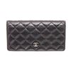Image 2 : Chanel Black Quilted Lambskin Leather CC Yen Wallet