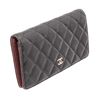 Image 4 : Chanel Black Quilted Lambskin Leather CC Yen Wallet