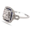 Image 2 : 1.22 ctw Diamond and 0.36 ctw Blue Sapphire 18K White Gold Ring