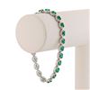 Image 3 : 7.64 ctw Emerald and 2.63 ctw Diamond 14K White Gold Bracelet