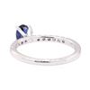 Image 3 : 1.31 ctw Blue Sapphire and Diamond Ring - 14KT White Gold