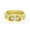Image 1 : Jose Hess 18kt Yellow Gold 0.75 ctw Diamond Dual Buckle Band Ring
