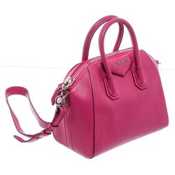 Givenchy Pink Grained Leather Mini Antigona Satchel Shoulder Bag