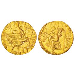 Ancient India: Gupta Empire, gold dinar of Samudra Gupta (345-375 AD), 'Lyrist' type, 7.55g