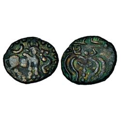 Medieval India: Vijayanagar, Sangama dynasty, Devaraya II (1424-1446 AD), copper kasu, 3.47g