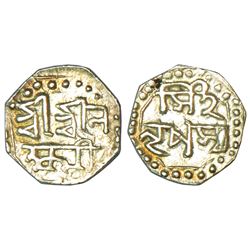 Independent Kingdoms: Assam, Lakshmi Simha (1770-1780 AD), silver 1/8 rupee, ND, 1.31g