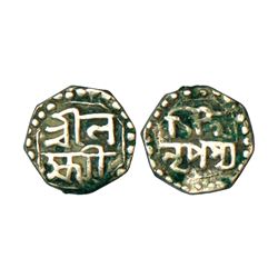 Independent Kingdoms: Assam, Lakshmi Simha (1770-1780 AD), silver 1/16 rupee, ND, 0.70g