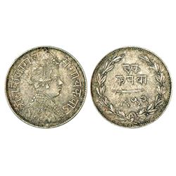 Princely States: Baroda, Sayaji Rao III (1875-1938 AD), silver rupee, 11.35g, VS 1952