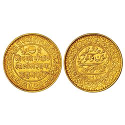 Princely States: Kutch, Pragmalji II/Queen Victoria (1861-1875 AD), gold 100 kori, 18.70g