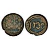 Image 1 : Indo-French: copper ½ biche, 3.09g, 1730, mahe issue