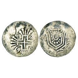 Portuguese India: D. Jose I (1750-1777 AD), Bacaim, silver rupia (600 reis), 11.56g, 1764