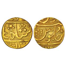 East India Company: Bombay Presidency, gold ¼ Mohur, in the name of Shah Alam II, 2.91g