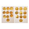 Image 1 : Large Lots: A group of 10 gold Veera Raya fanam