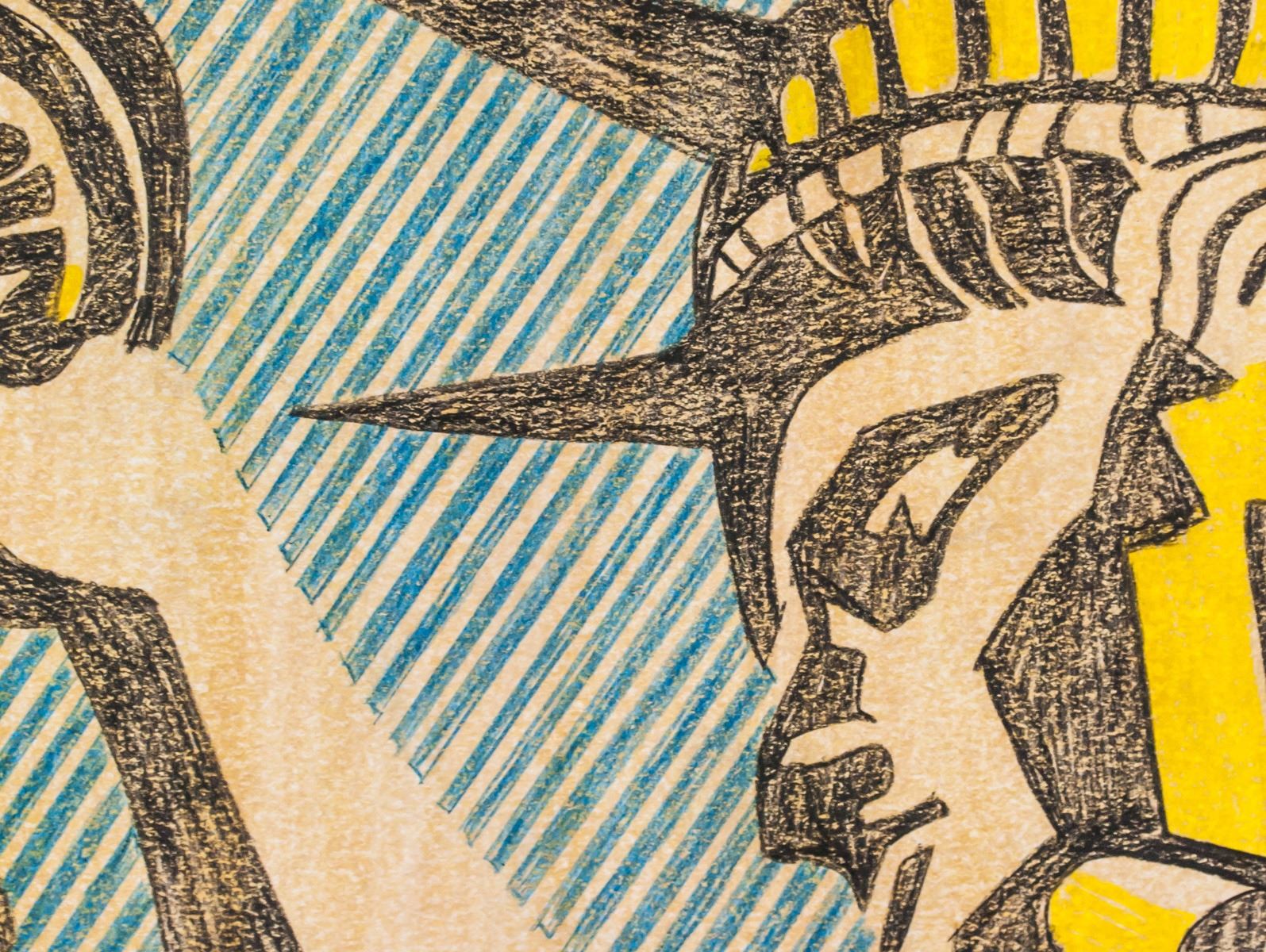 Roy Lichtenstein American Pop Mixed Media on Paper