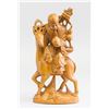 Image 1 : Chinese Wood Carved Deer with Rider