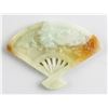 Image 2 : Chinese Hetian Jade Carved Fan Toggle