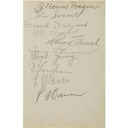 1934 Baseball Autograph Album w/ Wagner PSA/DNA 