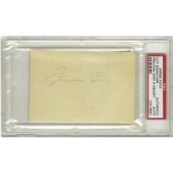 1930's Jimmie Foxx Signed Cut Signature PSA/DNA 