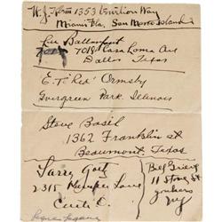 1930's ML Umpires Signed Page with Klem PSA/DNA 