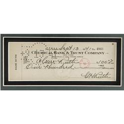 Babe Ruth Signed Check to Wife Claire, PSA/DNA 