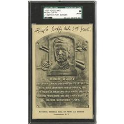 1940's Hugh Duffy Signed HOF Plaque PSA/DNA 