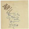 Image 1 : 1949 Ty Cobb Signed Napkin PSA/DNA 