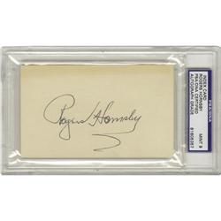 1950's Rogers Hornsby Signed Index Card PSA/DNA 