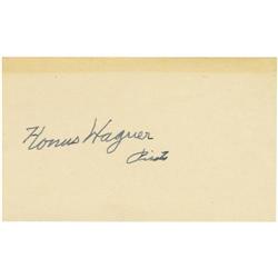 1950's Honus Wagner Signed Index Card PSA/DNA 