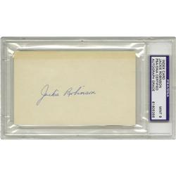 1950's Jackie Robinson Signed Index Card PSA/DNA 
