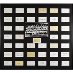 1955 Brooklyn Dodgers Signed Display PSA/DNA 