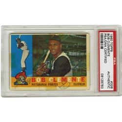 1960 Topps Roberto Clemente #326, Signed PSA/DNA 