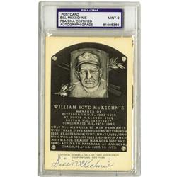 1960's Bill McKechnie Signed HOF Plaque PSA/DNA 