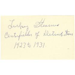 1960's Turkey Stearnes Signed Index Card PSA/DNA 