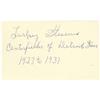 Image 1 : 1960's Turkey Stearnes Signed Index Card PSA/DNA 